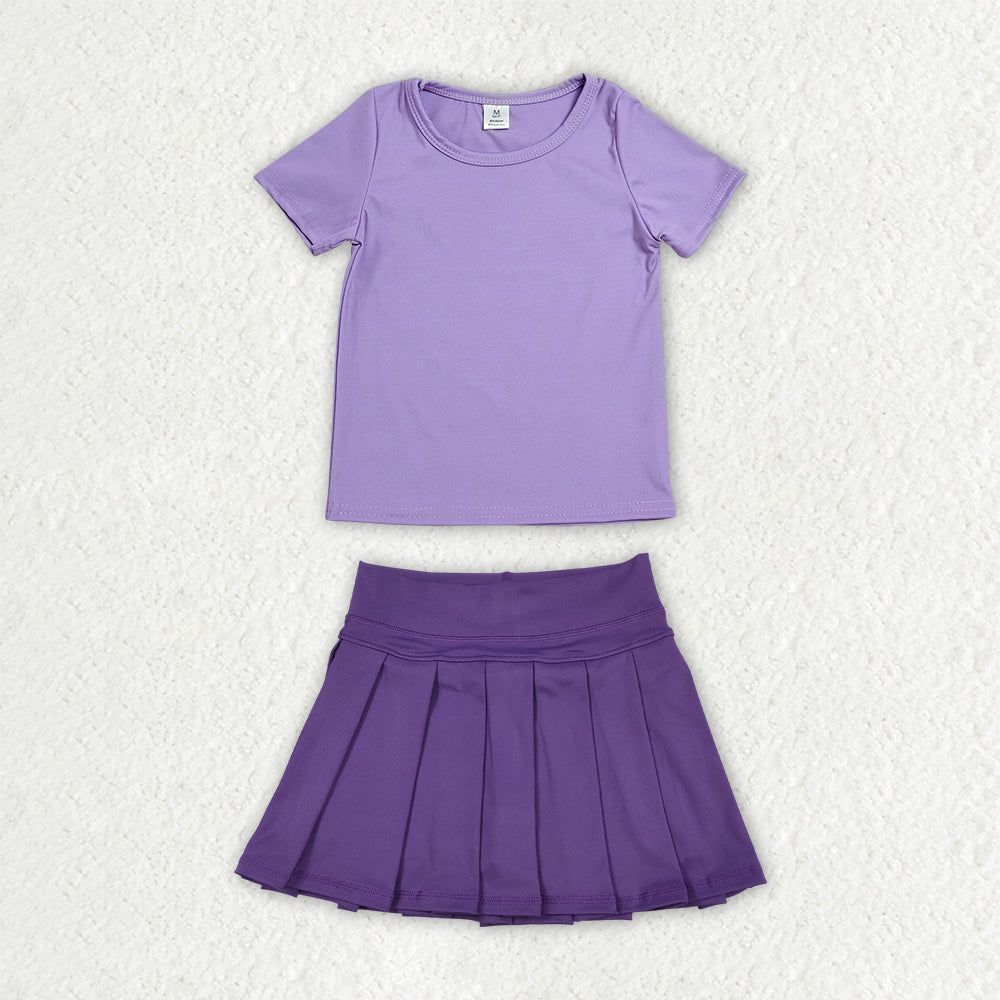 GSD4276 purple pleated skirt yoga western blanket RTS 202607  RTS