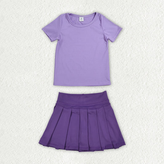 GSD4276 purple pleated skirt yoga western blanket RTS 202607  RTS