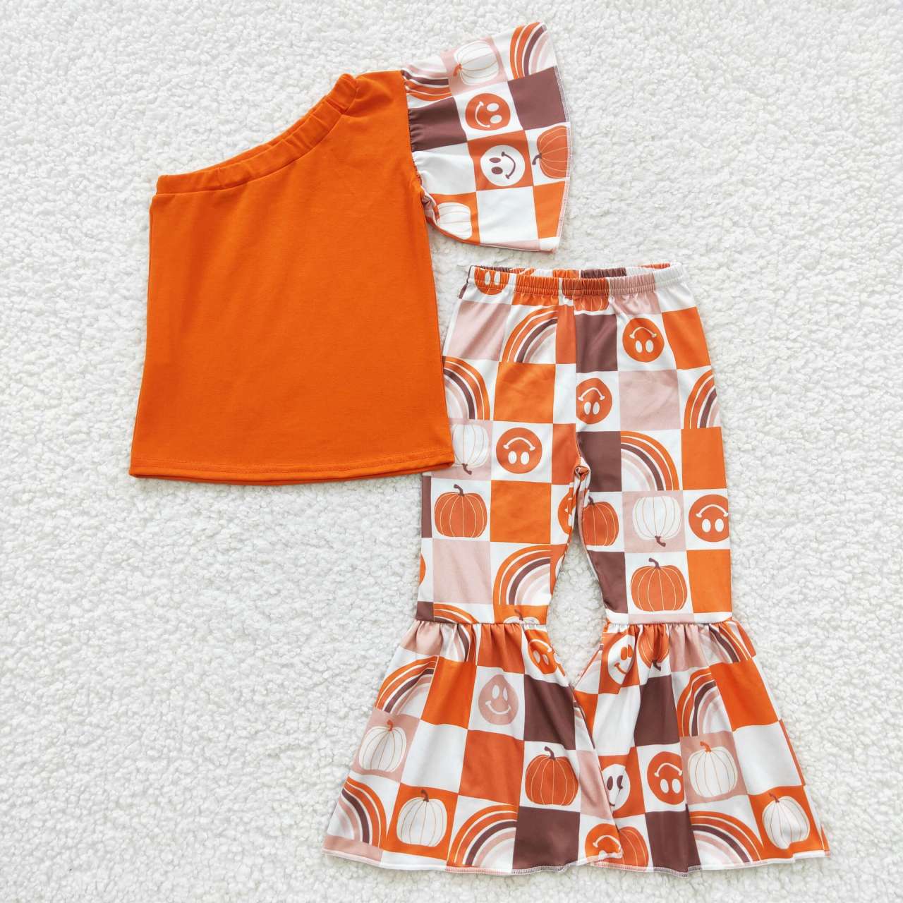 GSPO0620 smile 3pcs choose headband off shoulder headband short sleeve shorts girl outfit 20230502 RTS