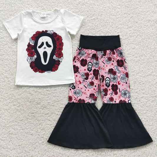 GSPO0710 short sleeve pants halloween Skull girl outfit 20230722