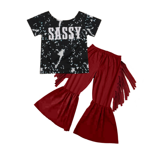 GSPO0745 westernshort sleeve children boys girl outfit preorder 20230608