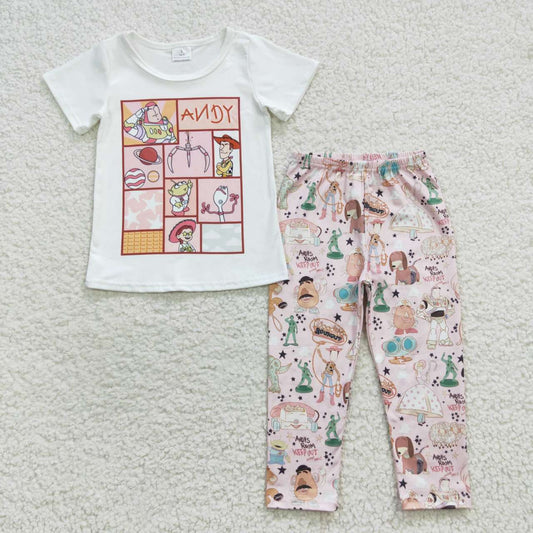 GSPO0749 short sleeve cartoon pants girl outfit 20230720 RTS