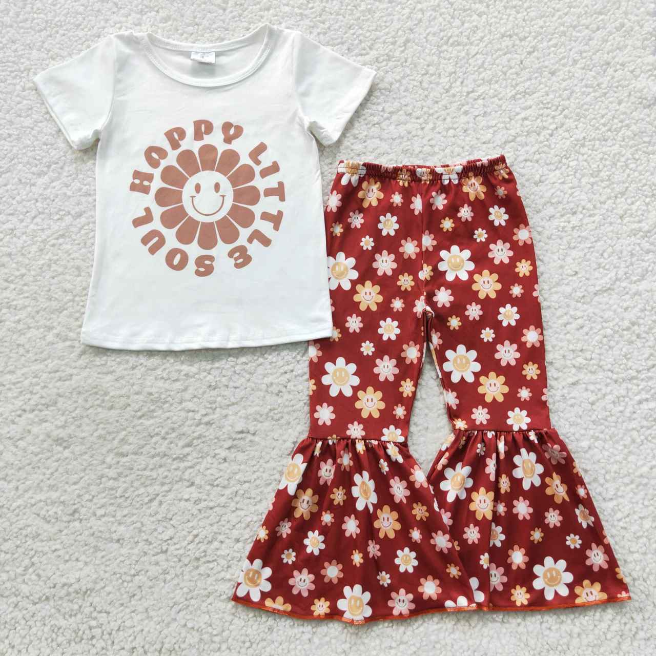 GSPO0752组合 happy little soul flower short sleeve girl outfit 20230725 RTS