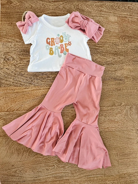 GSPO0785 preorder western babe short flower sleeve pants girl outfit 20230706
