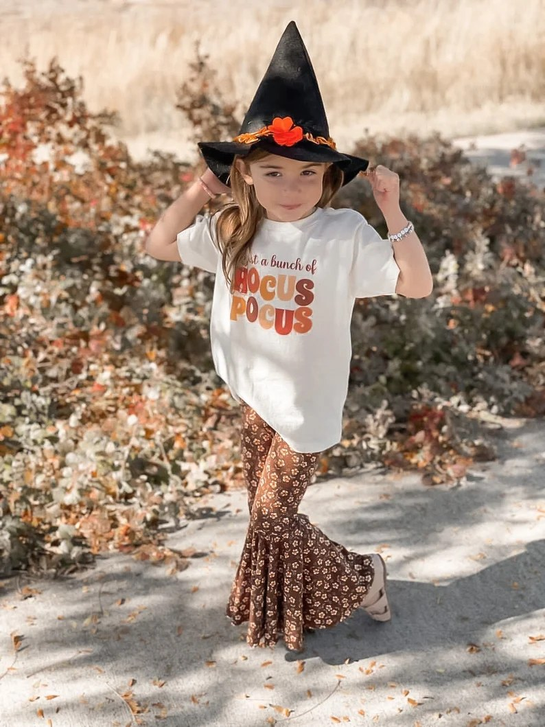 GSPO0811 hoc halloween short sleeve flowers pants girl outfit 202300814