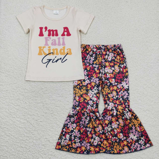 GSPO0862 Fall flower short sleeve girl outfit RTS 20231005