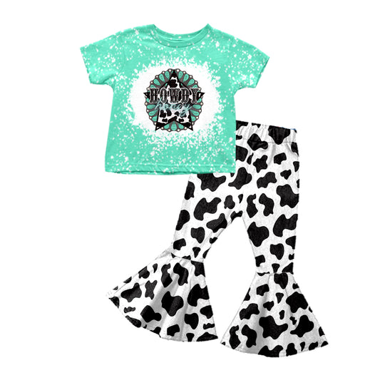 GSPO0959 western cow star short sleeve girl outfit preorder 20231005