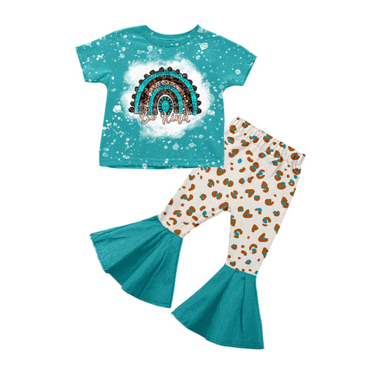 GSPO0985 western be kind gem short sleeve girl  outfit preorder 20231019