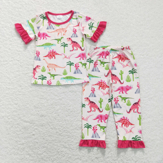 GSPO1001 RTS cartoon dinosaur girl pajamas outfit 202401