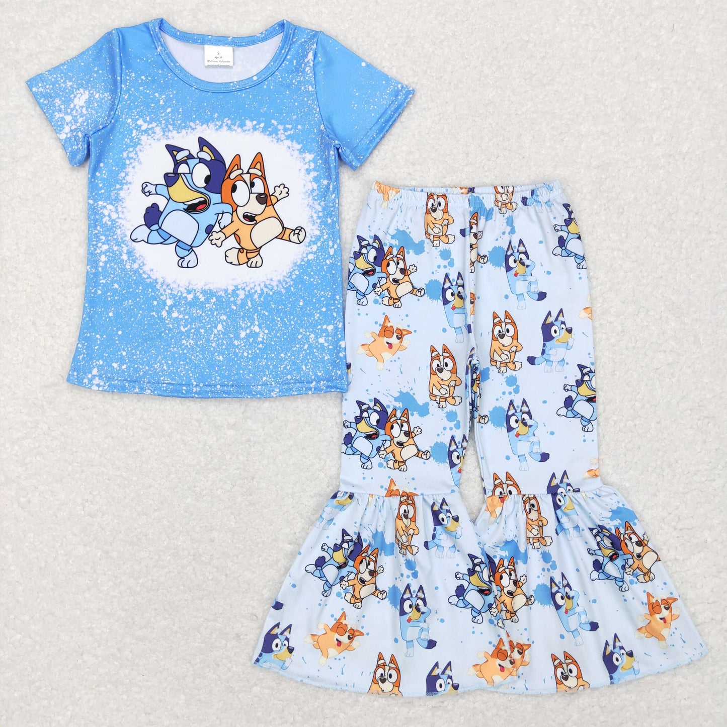 GSPO1059 cartoon bluey short sleeve  girl outfit  RTS 20231121