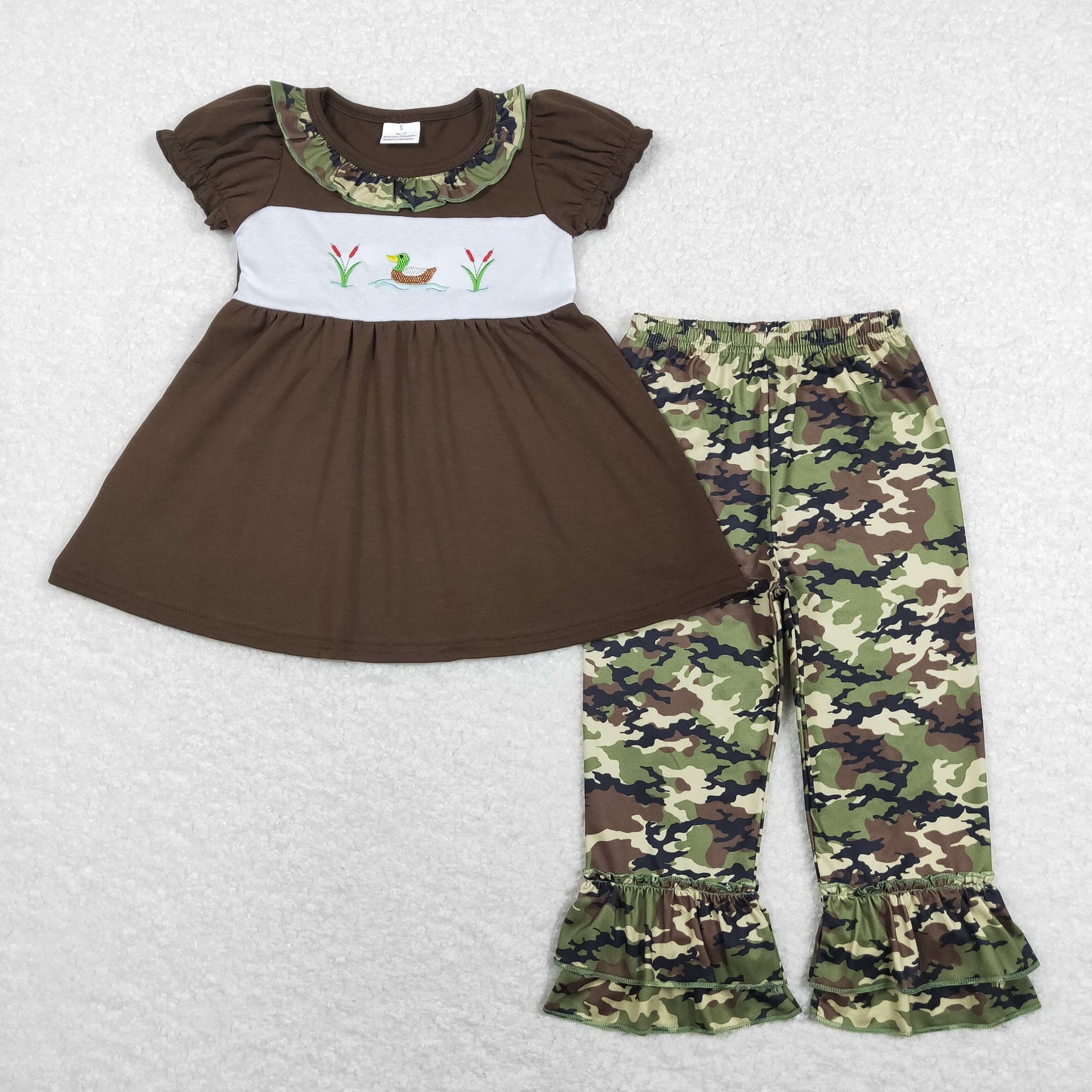 GSPO1088 RTS duck embroidery girl outfit 202401 sibling