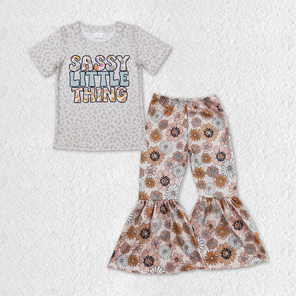 GSPO1147 western sassy little thing flowers short sleeve girl  outfit 20231123 RTS