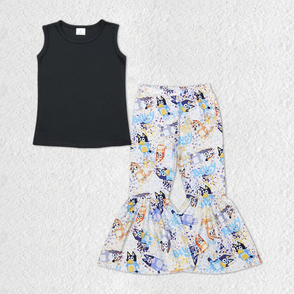 GSPO1223组合 Bluey dog short sleeve girl outfit 202312 RTS