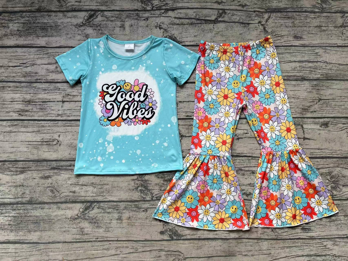 GSPO1239 RTS cartoon flowers girl pajamas outfit 202401