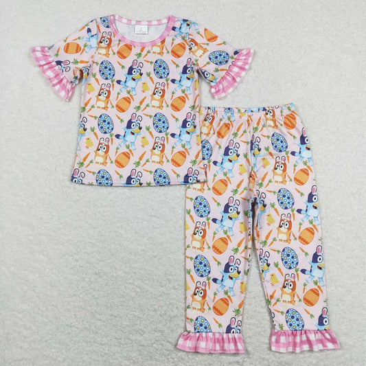 GSPO1253 RTS bluey eggs girl pajamas outfit 202401