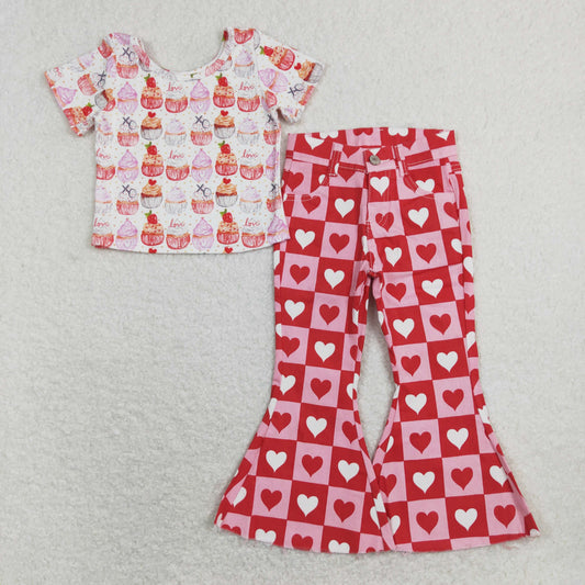 GSPO1362 cake denim valentine love jeans girl outfit RTS