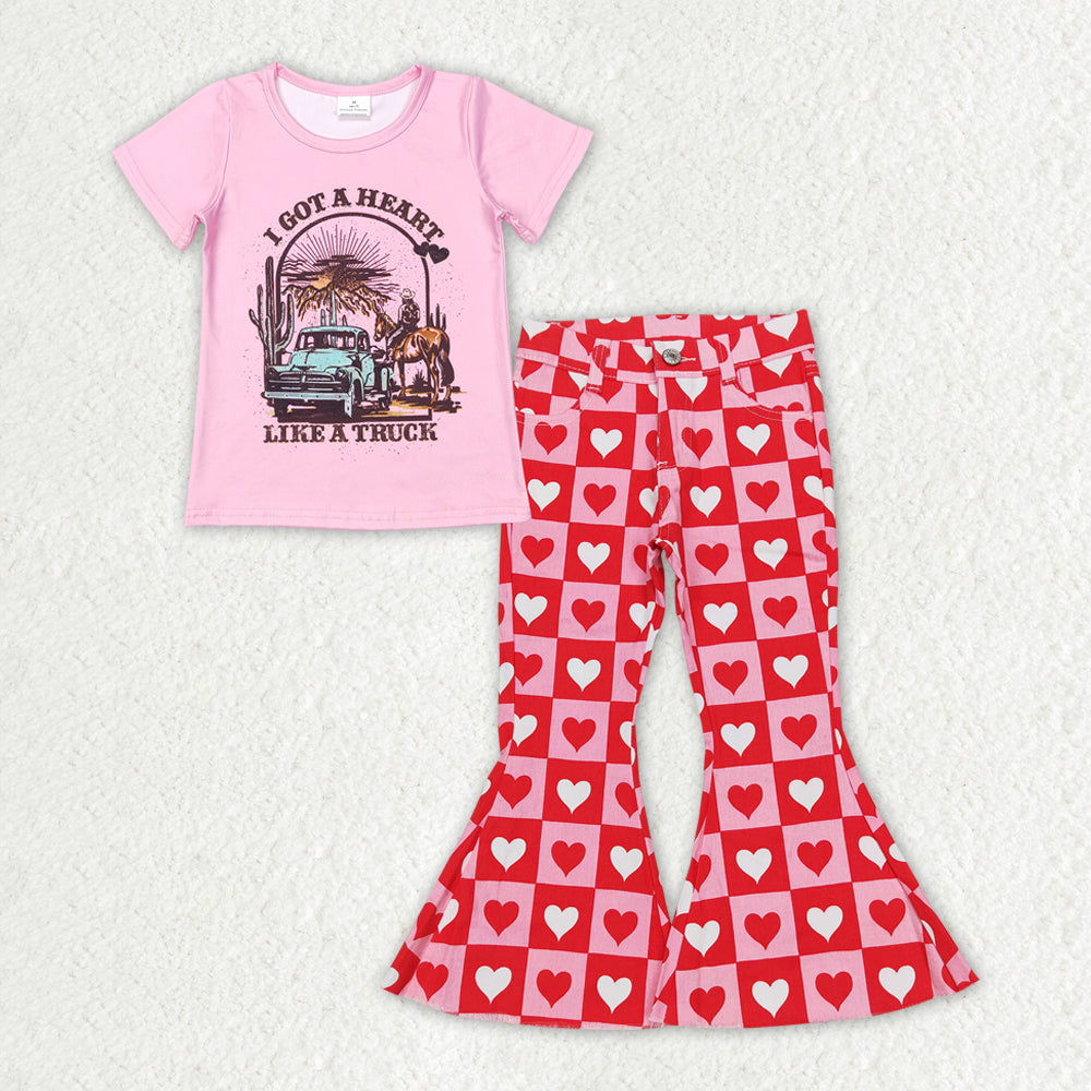 GSPO1365 denim truck valentine love jeans girl outfit RTS 202401