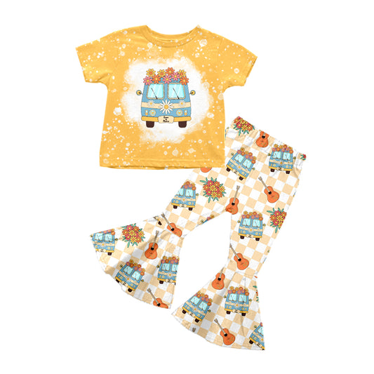 GSPO1370 preorder flower Hippy Guitar girl pajamas outfit 202401