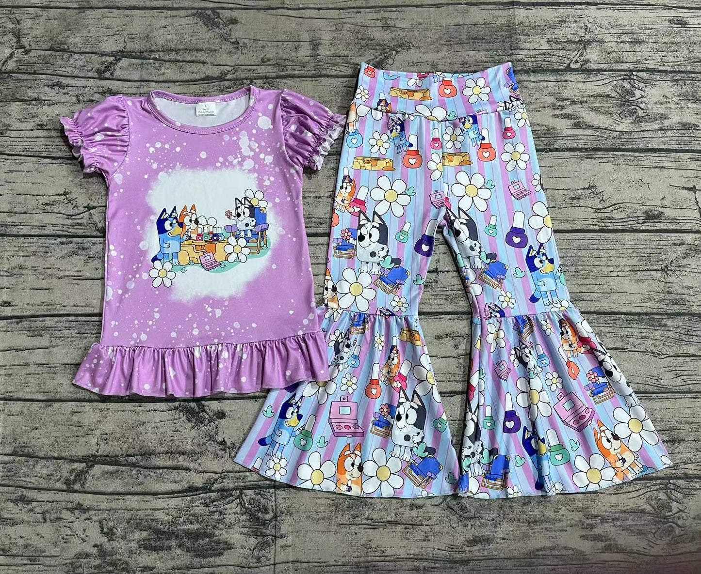 GSPO1376 bluey friends flowers girl outfit 202403 RTS