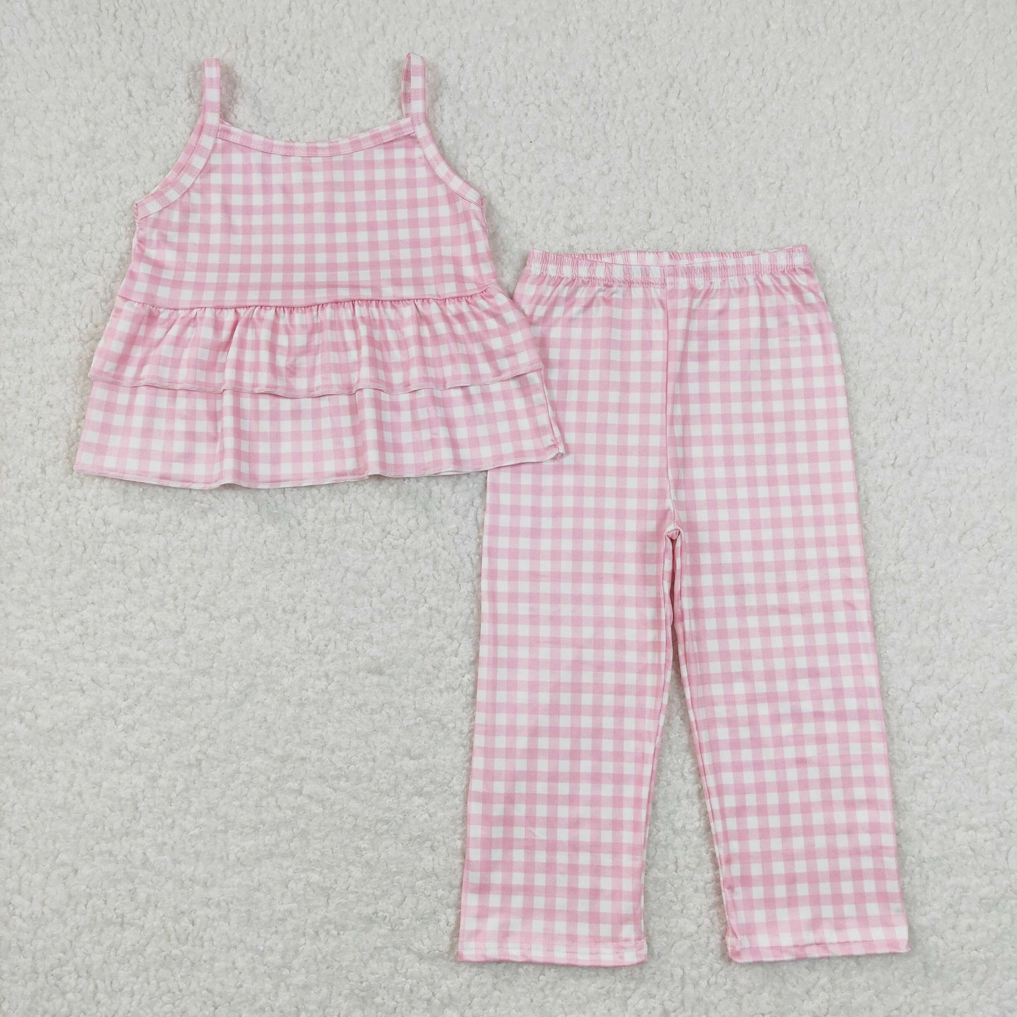 GSPO1380  RTS girl plaid outfit 202403 mama's girl