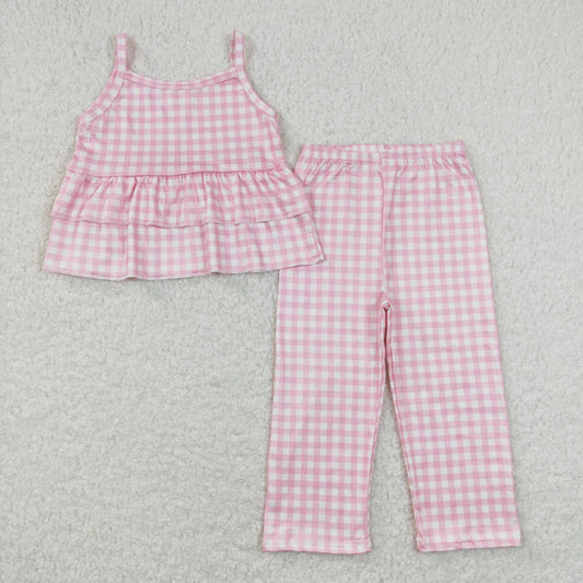 GSPO1380  RTS girl plaid outfit 202403 mama's girl