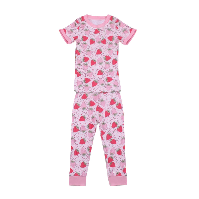 GSPO1387 preorder colorful strawberry girl pajamas outfit 202401