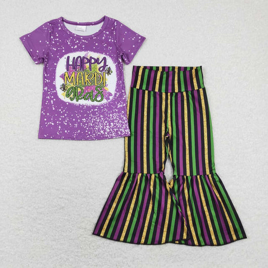 GSPO1393 RTS Mardi Gras cray fish flowers girl outfit 202401