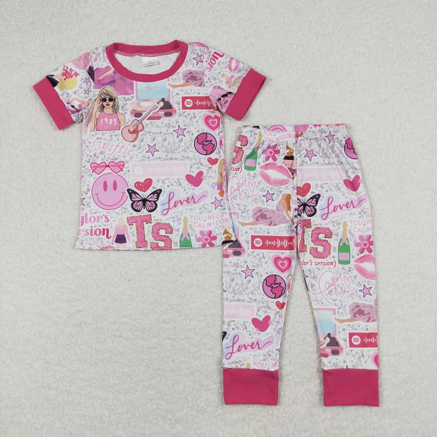 GSPO1427 western girl 1989 guitar pajamas love outfit 202403 rts