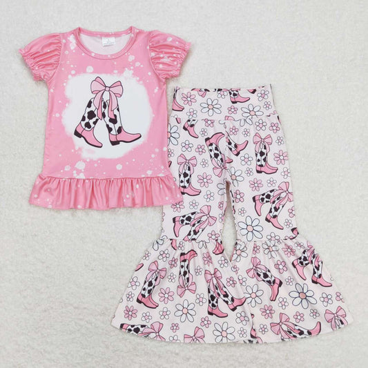 GSPO1443 boots flowers girl outfit 202404 RTS