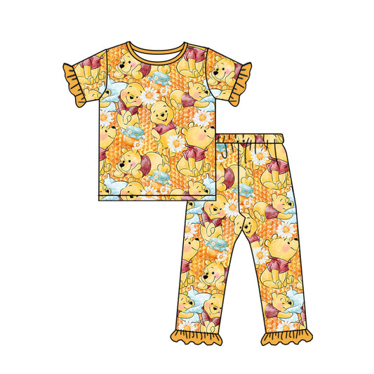 GSPO1545 girl bear pajamas outfit preorder 202404