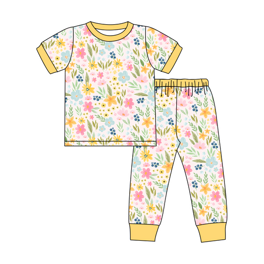 GSPO1551 girl pajamas outfit preorder 202404 flower