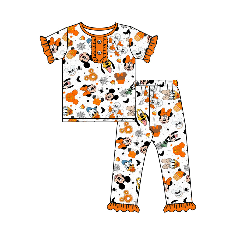 GSPO1552 girl pajamas outfit preorder 202407 pumpkin Halloween