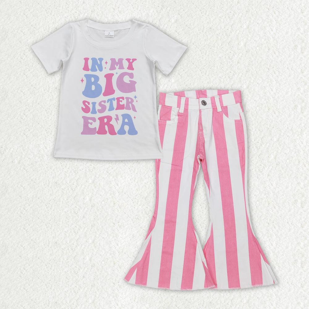 GSPO1596 组合 RTS big sister Taylor swift denim  pink stripe jeans girl outfit  RTS 202405（复制）