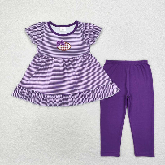 football purple GSPO1676 embroidery sibling girl outfit 202408