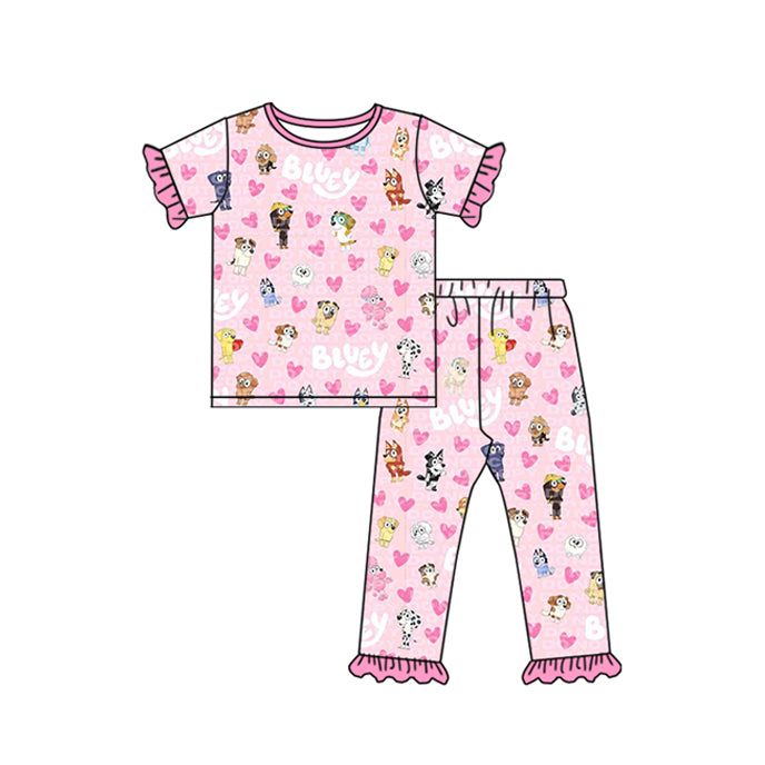 GSPO1759  love preorder bluey dog  girl pajamas outfit 202410 sibling