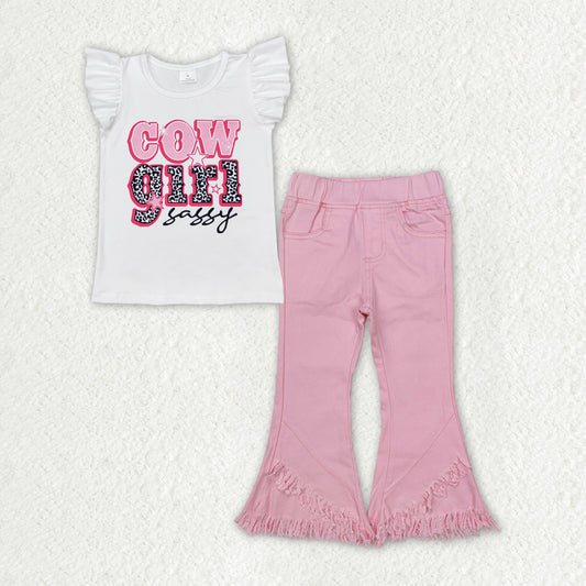 GSPO1817组合 cowgirl pink jeans girl outfit RTS 202411