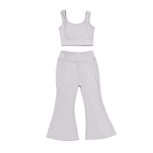GSPO2003  preorder solid color short sleeve shorts girl summer outfit 202502