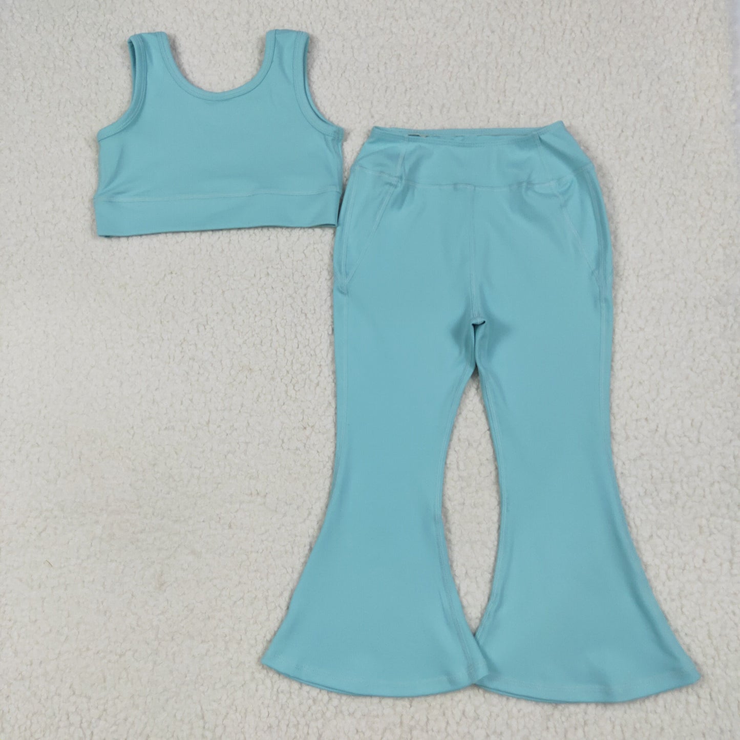 GSPO2004   yoga solid color short sleeve shorts girl summer outfit 202506 RTS
