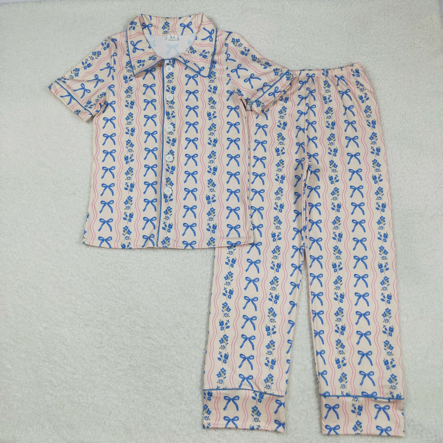 GSPO2051 adult  bow pajamas outfit 202507 RTS