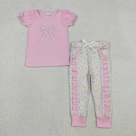 GSPO2060 embroidery  bow western  bow girl outfit 202512 rts
