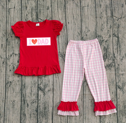 GSPO2072  embroidered I love mum girl outfit 202508 PREORDER（