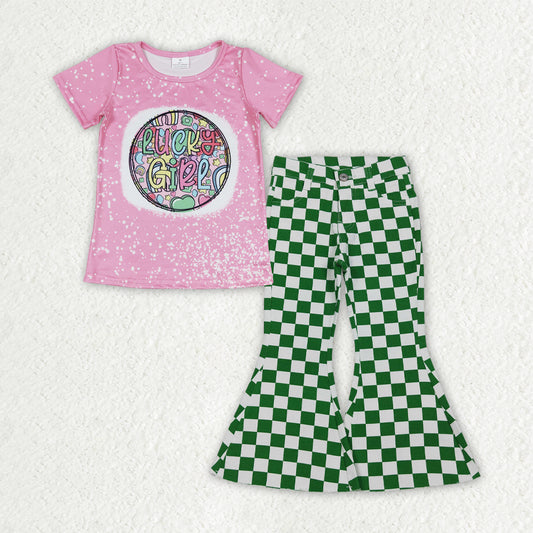 GSPO2288组合 GT0375+P0841 Lucky girl outfit  jeans checkerboard 202601  RTS