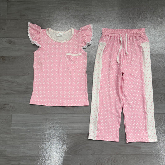 GSPO2330 pink dots girl Pants outfit Set 202607 preorder