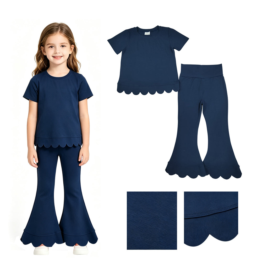 RTS NO MOQ GSPO2343 GT1773+P1081 black girl Pants cotton outfit Set 202609