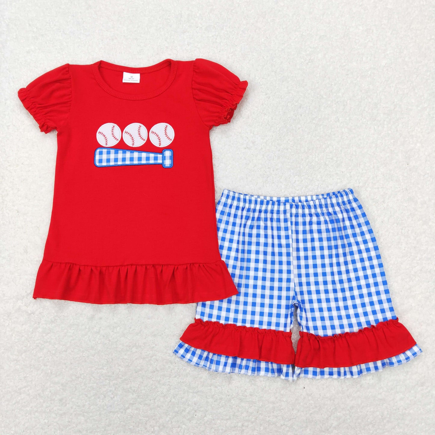 GSSO0428 RTS embroidery ball shorts girl summer outfit 202312