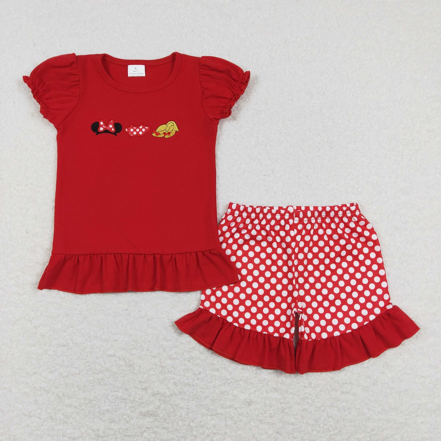 GSSO0450 embroidery shorts mouse girl outfit 202401 RTS