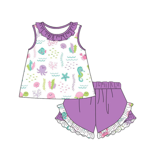 GSSO0467 western  short sleeve girl shorts outfit preorder 20231130