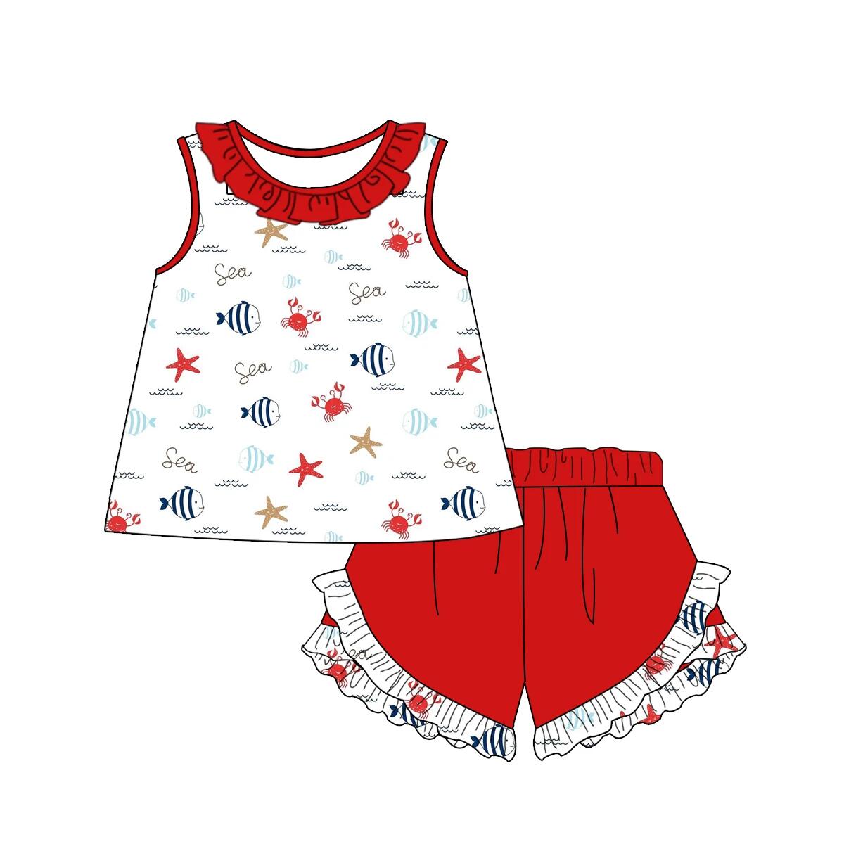 GSSO0469  western  4th july short sleeve girl shorts outfit preorder 20231130