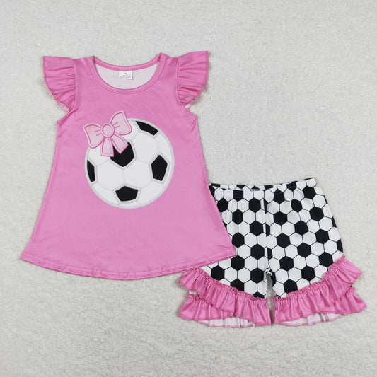 GSSO0496 RTS embroidery football shorts girl summer outfit 202401