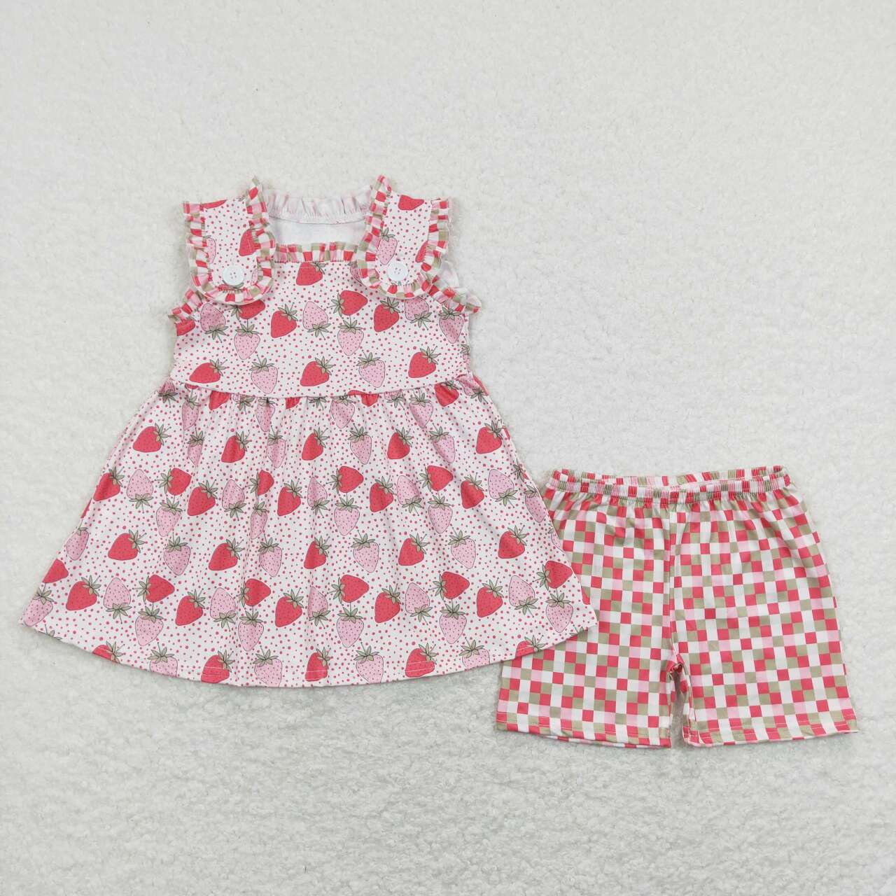 GSSO0499 western strawberry girl shorts outfit  RTS 202401